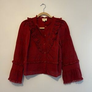 Sezane Eyelet Blouse
